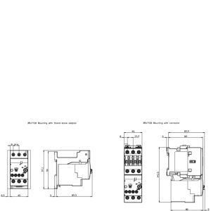 49.00 x 102.00 x 102.00MM 밀폐된 PLC 3RU7126-4BB0 과부하 릴레이 3RU7 크기 S0