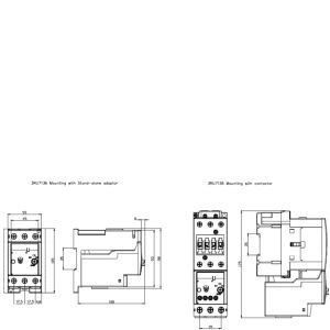 보호 3RU7136-4FB0 S2 61.50 x 96.00 x 109.00MM 크기의 과부하 릴레이