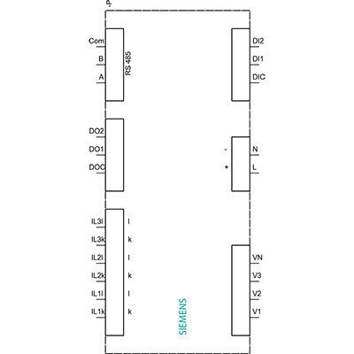 표준 디스플레이 타입 패널 미터용 전력 모니터링 장치 7KM3120-1BA01-1EA0