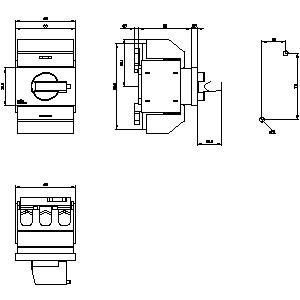 3KD0332-2KG20-3 PLC 기본 장치 단속 스위치 3극 Ti 회색 전면 작동
