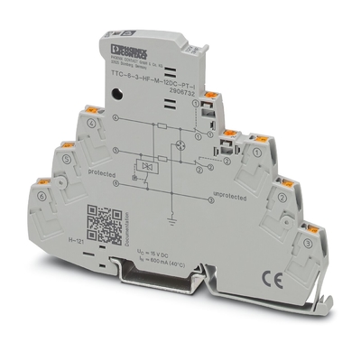 TTC-6-3-HF-M-12DC-PT-I 피닉스 접촉 전압 보호기 2극 12V DC 등급 전압