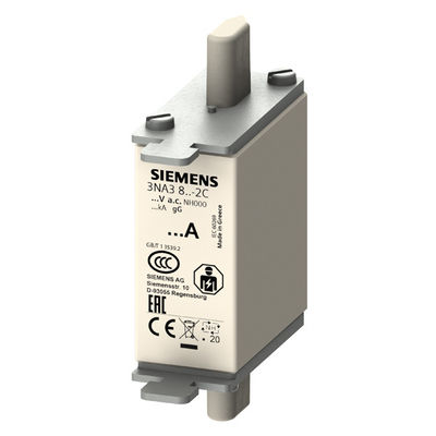 PLC 3NA3824-2C LV HRC 퓨즈 링크 GL/GG 고립되지 않은 잡기 럭과 앞 표시기 크기 000