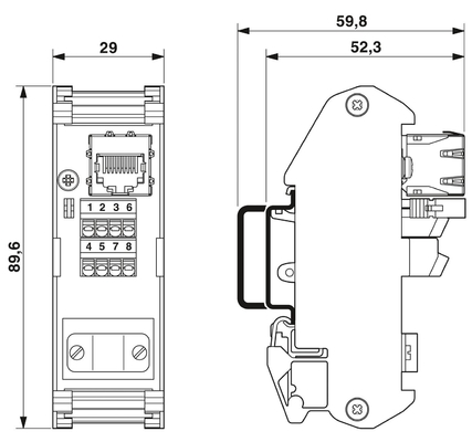 피닉스 연락처에서 FL-PP-RJ45-SCC 패치 패널로 네트워크 연결을 업그레이드