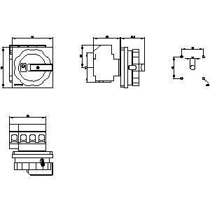 PLC 3LD2504-1TL53 플렉서블 마운팅 옵션으로 연결을 끊는 스위치 기본 장치