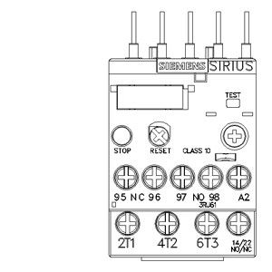 시멘스 3RU6116-0GB0 과부하 릴레에 대한 이론 전압 릴레 85.00 x 100.00 x 50.00MM