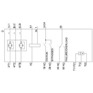 시멘스 3RW4047-1TB04 55kw 3RW40 바이패스 및 열전지 모터 보호용 소프트 스타터 크기 S3