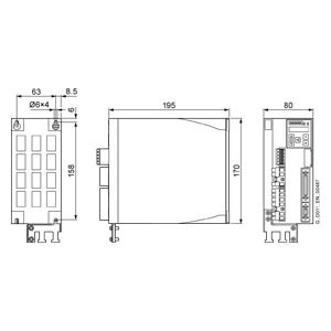 시멘스 시나믹스 V90 변환기 LI 200 V PROFINET FSC 0.75 kW 드라이버 6SL3210-5FB10-8UF0