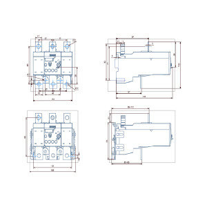 110.50 x 125.00 x 171.50MM 3RU5156-3LB2 단일 장착용 열 과부하 릴레이