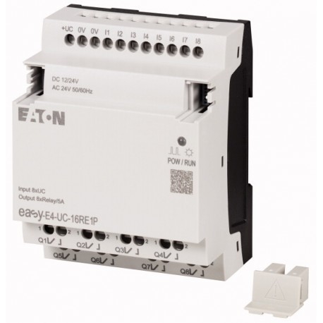 접촉 부하 8DI8RO 전원 12/24V DC 또는 24V AC EASY-E4-UC-16RE1P 푸시인 단말기