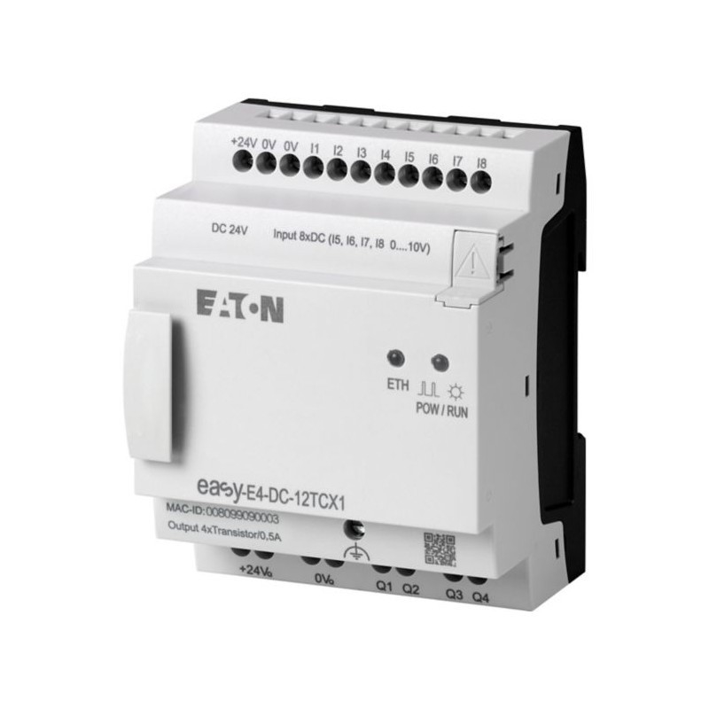 EASY-E4-DC-12TCX1 CPU 8DI 4AI 4DO 24V DC 전력 이더넷 인터페이스 소형 디자인
