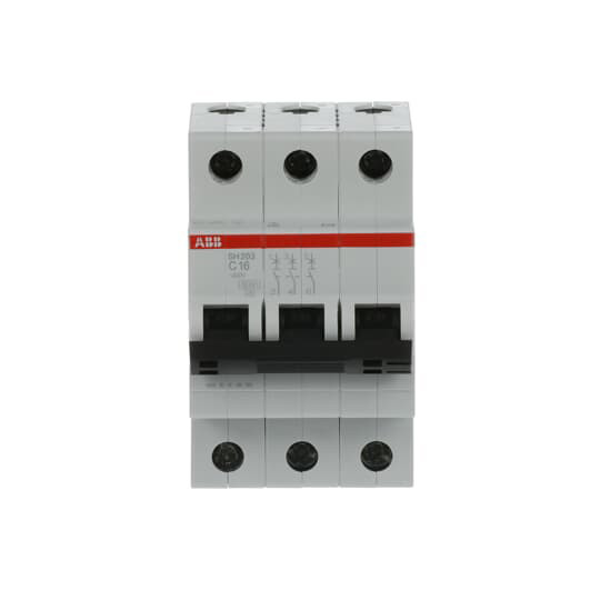 MCB SH203-C16 소형 회로 차단기 전구 번호 3 16 A 등급 주파수 Hz 50