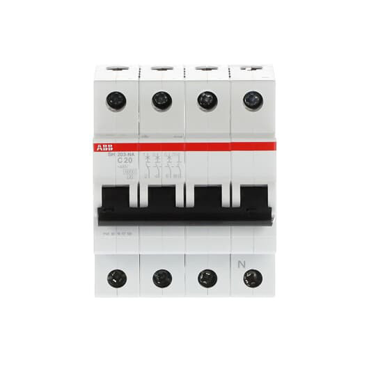 3 NP C 20A 파기 용량 MCB SH203-C20NA 산업용 소형 회로 차단기