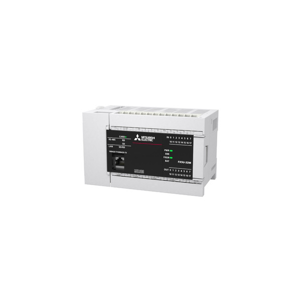 FX5U CPU DC 16 입력 16 트랜지스터 출력 3xAnalog Eth RS-485 싱크 미쓰비시 PLC