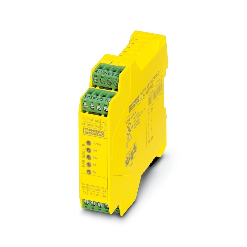 22.5*99*114.5mm 보호 안전 리레 PSR-SPP- 24DC/SDC4/2X1/B 안전 보호