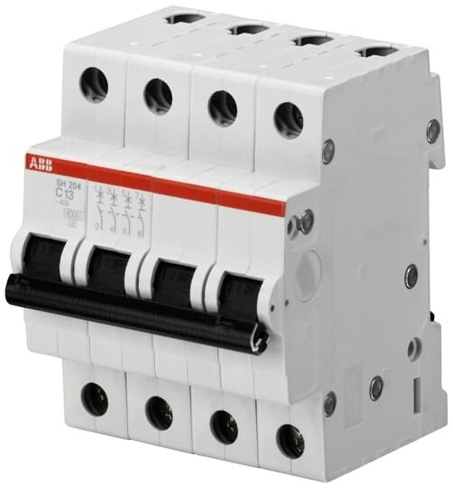 220V MCB SH204-D13 소형 회로 차단기 4P D 13A 등급 전압 220V BCD 곡선 D