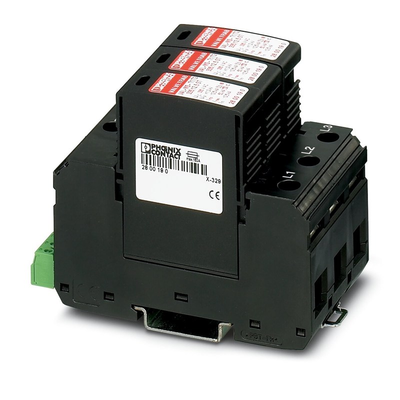 VAL-MS-T1/T2 335/12.5/3 0-FM 클래스 1/2 5V-250V AC 4 폴의 번개 보호기