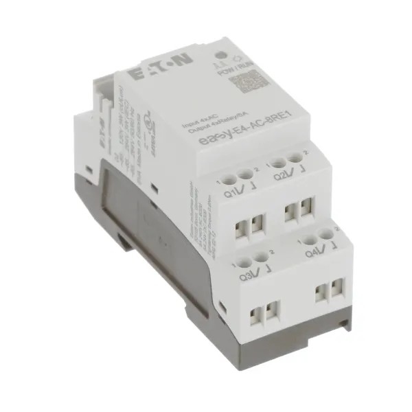 EASY-E4-AC-8RE1 4DI4RO DI/O 모듈과 100-240V AC/DC 전원 소스 스크루 단말기