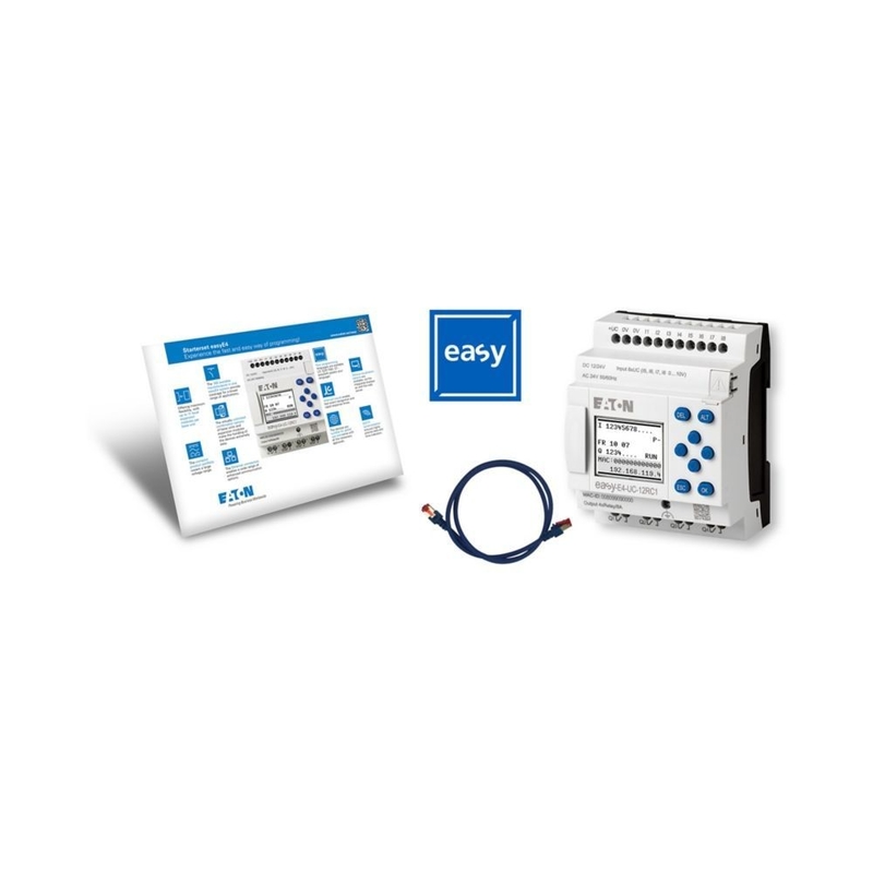 EASY-E4-UC-12RC1 EasyE4 시작 키트 및 케이블을 위한 설치가 쉬운 제어 릴레