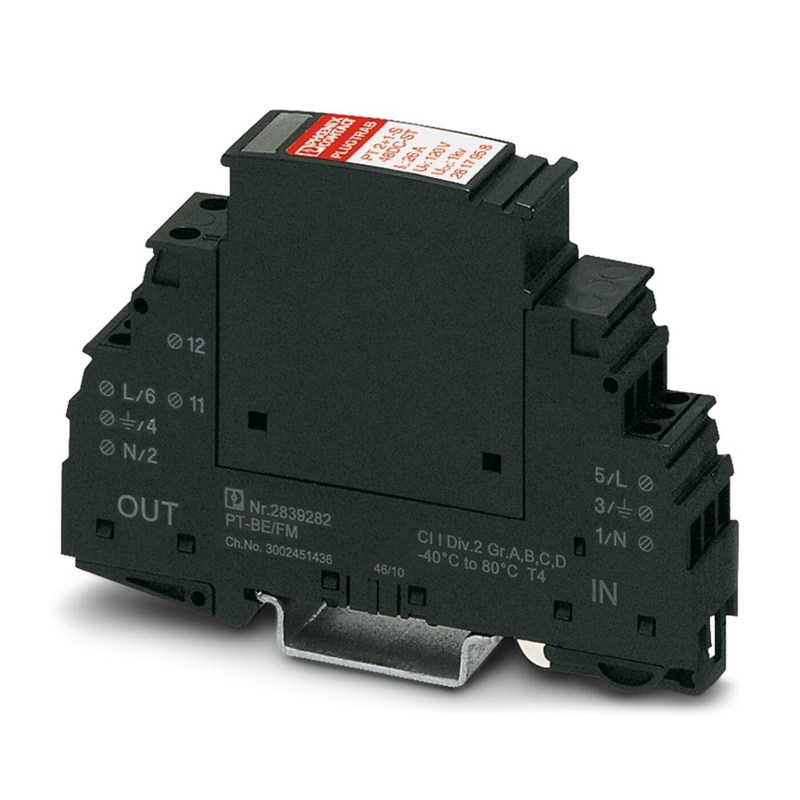 2817958 PT 2 1-S-48DC/FM 2극 48V DC 등급을 가진 3형 급류 보호 장치