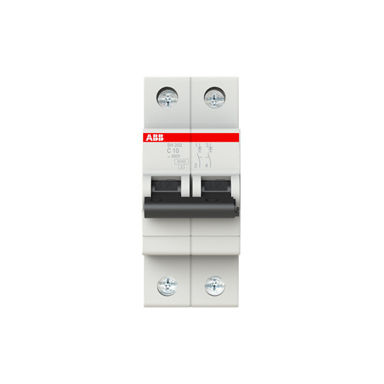 SH202-C10 소형 회로 차단기 2P C 10 A BCD 곡선 C 산업용