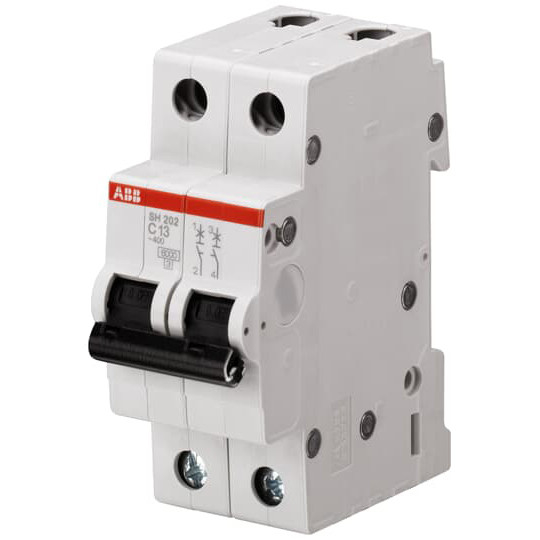 컴팩트 디자인 MCB SH202-D25 소형 회로 차단기 2P D 등급 전류 25A 220V