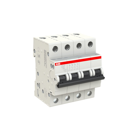 MCB SH204-B20 소형 회로 차단기 4P 20A 220V 50Hz 등급 전압 및 주파수