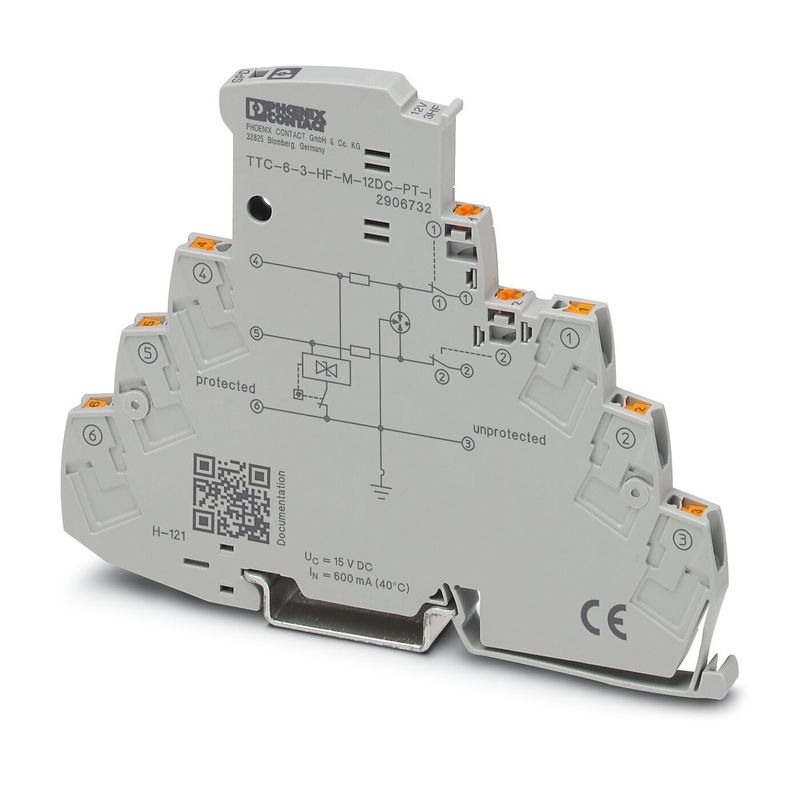 TTC-6-3-HF-M-12DC-PT-I 피닉스 접촉 전압 보호기 2극 12V DC 등급 전압