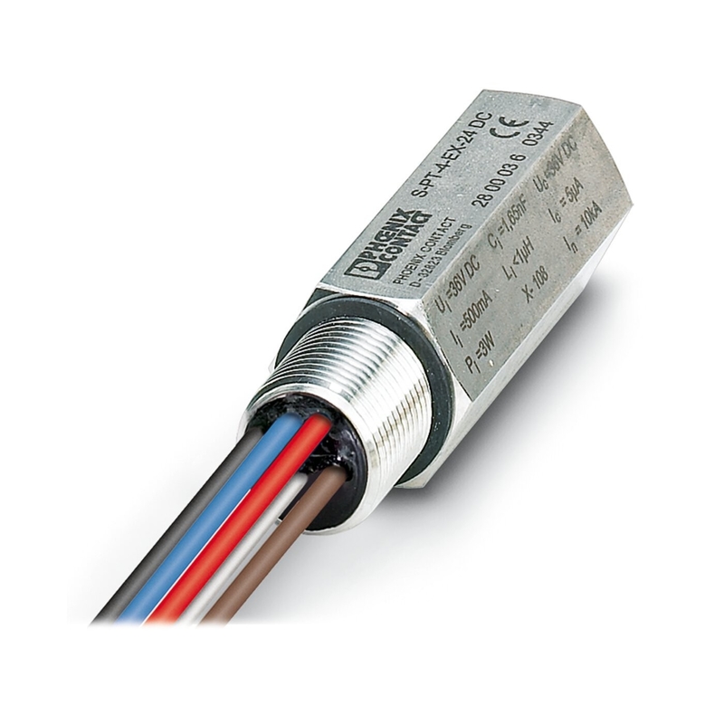 2 폴 서저 보호기 24V DC 등급 전압 피닉스 연락 S-PT-2XEX-24DC