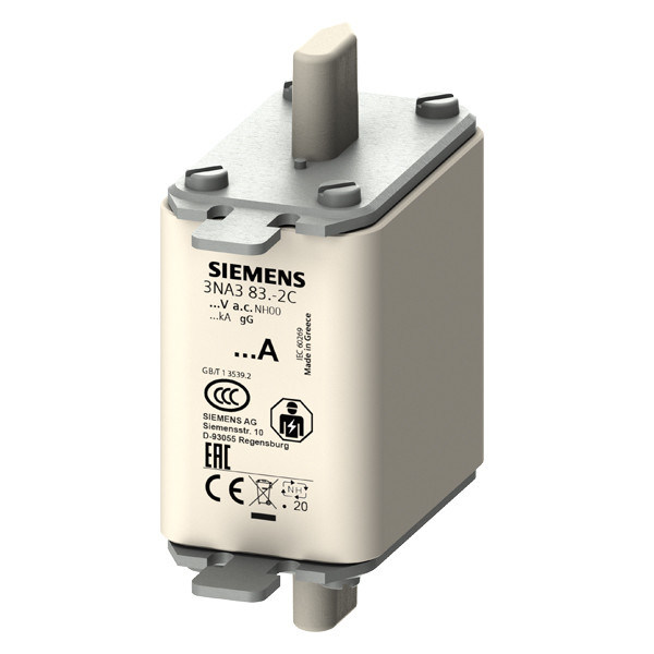 PLC 3NA3836-2C LV HRC 퓨즈 링크 GL/GG 단열되지 않은 잡기 럭 사이즈 00 500V