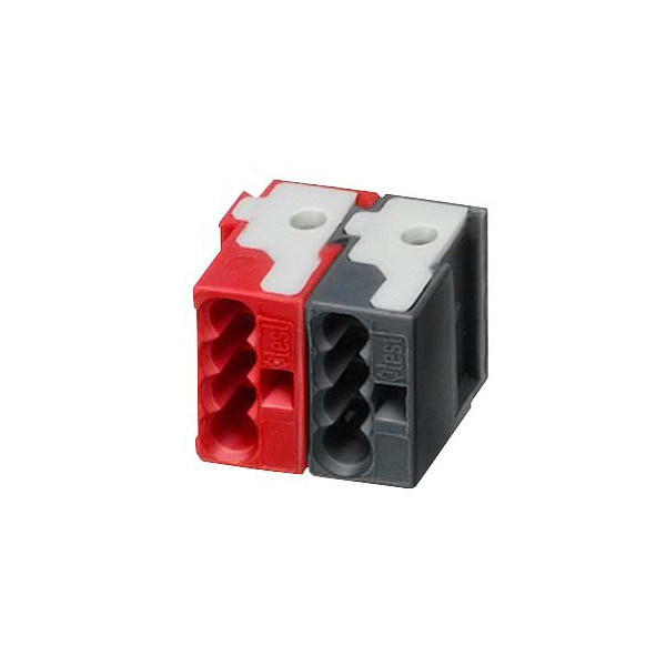 2극 PLC 5WG1193-8AB01 버스 터미널 4 개의 플러그인 커넥터와 함께 빨간색 / 어두운 회색